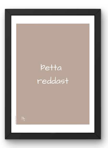 Þetta reddast veggspjald