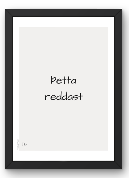 Þetta reddast veggspjald